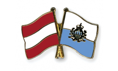 Freundschaftspin Österreich - San Marino - 22 mm
