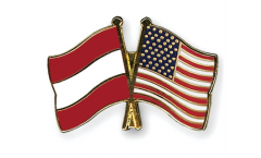 Freundschaftspin Österreich - USA - 22 mm