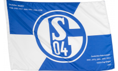 Stockflagge FC Schalke 04 Erfolge - 60 x 90 cm