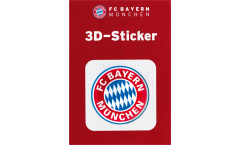 3D-Aufkleber FC Bayern München Logo - 6 x 6 cm