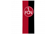 Hissflagge 1. FC Nürnberg Logo rot-schwarz - 150 x 400 cm