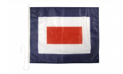 Signalflagge Whiskey (W) - 75 x 90 cm