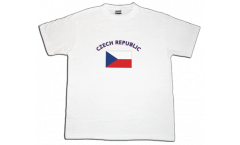 T-Shirt Tschechische Republik, weiß, Größe M, Round-T