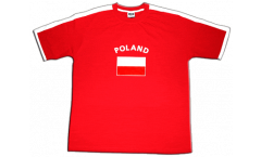 T-Shirt Polen, rot-weiß, Größe M, Runner-T