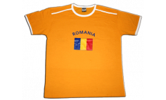 T-Shirt Rumänien, orange-weiß, Größe M, Soccer-T