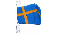 Fahnenkette Schweden - 15 x 22 cm