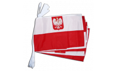 Fahnenkette Polen mit Adler - 30 x 45 cm