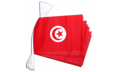 Fahnenkette Tunesien - 15 x 22 cm