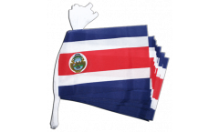 Fahnenkette Costa Rica - 15 x 22 cm