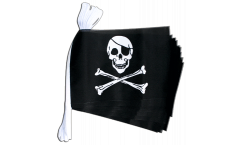 Fahnenkette Pirat Skull and Bones - 15 x 22 cm