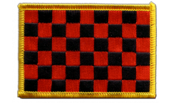 Aufnäher Karo Rot-Schwarz - 8 x 6 cm