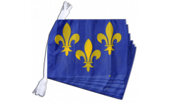 Fahnenkette Frankreich Île de France - 30 x 45 cm