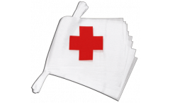 Fahnenkette Rotes Kreuz - 15 x 22 cm