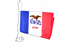 Fahnenkette USA Iowa - 15 x 22 cm