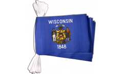 Fahnenkette USA Wisconsin - 15 x 22 cm