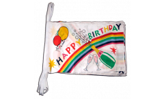 Fahnenkette Happy Birthday - 30 x 45 cm
