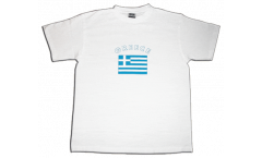 T-Shirt Griechenland, weiß, Größe XL, Round-T