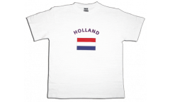 T-Shirt Niederlande, weiß, Größe XXL, Round-T