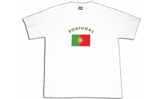 T-Shirt Portugal, weiß, Größe L, Round-T