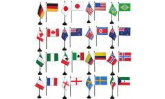 Tischflaggen-Set Frauen Fußball 2011, 16 Nationen - 10 x 15 cm