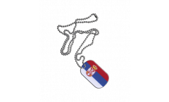 Dog Tag Serbien mit Wappen - 3 x 5 cm