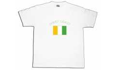 T-Shirt Elfenbeinküste, weiß, Größe M, Round-T