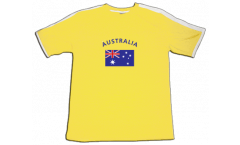 T-Shirt Australien, gelb-weiß, Größe L