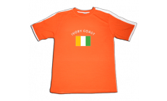 T-Shirt Elfenbeinküste, orange-weiß, Größe S