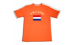 T-Shirt Niederlande, orange-weiß, Größe S