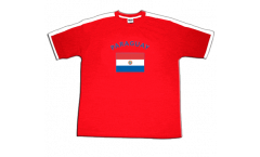 T-Shirt Paraguay, rot-weiß, Größe XXL