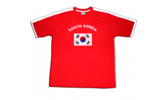 T-Shirt Südkorea, rot-weiß, Größe M