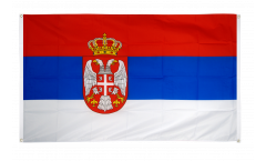 Balkonflagge Serbien mit Wappen - 90 x 150 cm