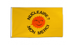 Flagge Atomkraft Nein Danke französisch - Nucléaire Non Merci