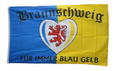 Flagge Fanflagge Braunschweig Für immer blau gelb