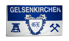 Flagge Fanflagge Gelsenkirchen 4 mit Wappen