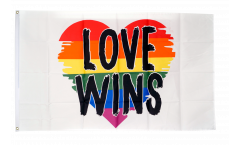 Flagge Regenbogen Love Wins