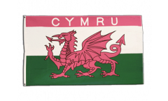Flagge Wales CYMRU pink