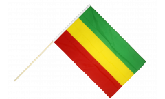 Stockflagge Äthiopien ohne Wappen, Rasta