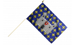 Stockflagge Frankreich Carcassonne