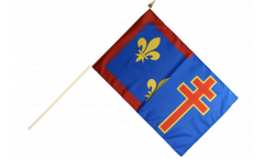 Stockflagge Frankreich Maine-et-Loire