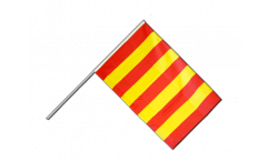 Stockflagge Streifen gelb-rot