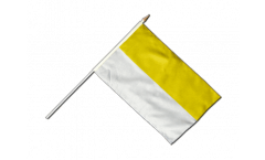 Stockflagge Streifen gelb-weiß