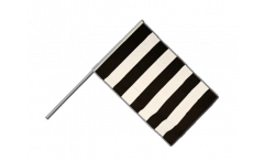 Stockflagge Streifen schwarz weiß