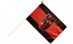 Stockflagge Sudetenland mit Wappen