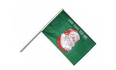 Stockflagge Weihnachtsmann Santa please stop here