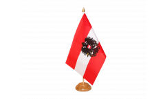 Tischflagge Österreich mit Adler