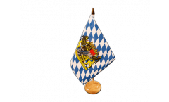 Tischflagge Deutschland Bayern mit Löwe