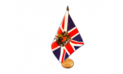 Tischflagge Großbritannien mit Wappen