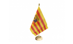 Tischflagge Spanien Aragonien