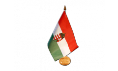 Tischflagge Ungarn mit Wappen